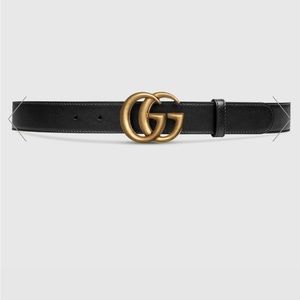 Gucci Leather Belt with Double G Buckle